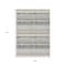 Homeroots 9' X 12' Black And Silver Striped Washable Indoor Outdoor Area Rug 632201 - alternate 4