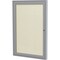 Ghent Enclosed Bulletin Board, 1 Door, Vinyl, 2 ft H x 18 in W, Ivory PA12418VX-185 - alternate 1
