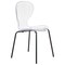 Leisuremod Modern Oyster Transparent Side Dining Side Chair with Black Base in Clear OCB-17CL - alternate 1