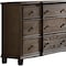 Homeroots 60" Dark Brown Solid Wood Nine Drawer Double Dresser 285907 - alternate 4
