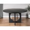 Homeroots 54" Black Rounded Solid Wood Pedestal Base Dining Table 397611 - alternate 3