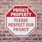 Signmission Private Property Please Respect Our, 6 Inch X 6 Inch, Plastic Sign OC-P-6-149 - alternate 3