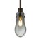 Besa Lighting Wish Stem Pendant, Smoke/Clear, Bronze Finish, 1x3W LED Edison 1TT-WISHSM-EDIL-BR - alternate 1