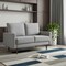Homeroots 57" Gray And Dark Brown Velvet Loveseat 543719 - alternate 3