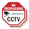 Signmission No Trespassing Monitored By CCTV, 6 inch X 6 inch, Plastic Sign, 2PK OC-P-2PACK-6-33 - alternate 1
