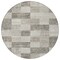 Homeroots 8' Beige And Gray Round Geometric Washable Indoor Outdoor Area Rug 604847 - alternate 3