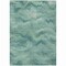 Homeroots 8' X 10' Teal Blue And Ivory Abstract Washable Indoor Outdoor Area Rug 631320 - alternate 2