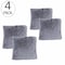 Lavish Home 18-Inch Faux Fur Pillows 4-Pack Square Decor ative Pillow Insert and Shag Cover Set SH-BUND159 - alternate 1