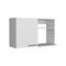 Homeroots 39in White Wood Wall Mounted Accent Cabinet With Single Door 520575 - alternate 3