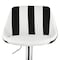 Elama 2 Piece Adjustable Faux Leather Bar Stool in Striped Black and White with Chrome Base ELM-704B-BLK-WHT - alternate 4