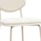 Homeroots Set of Four 26" Light Gray Fabric Faux Leather and Steel Counter Height Bar Chairs, 4PK 668804 - alternate 3