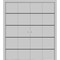 Sartodoors Sliding Closet Double Bi-fold Doors, Planum 0015 Matte Grey and Aluminum Strips, Sturdy Tracks Mold PLANUM0015DBF-GRE-96 x 80 (4* 24x80) - alternate 1