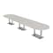Skutchi Designs Racetrack Conference Table With Power Unit, 48 in W, 216 in L, Ivory HAR-RAC-48X216-DOU-K458-NA - alternate 1