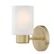 Westinghouse Sylvestre 1-Light Champagne Brass Wall Sconce 6126400 - alternate 4