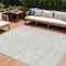 Homeroots 8' X 10' Silver And Ivory Abstract Washable Indoor Outdoor Area Rug 613124 - alternate 1