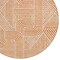 Homeroots 8' Orange And Ivory Round Abstract Washable Indoor Outdoor Area Rug 594949 - alternate 4