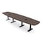 Skutchi Designs Arc Boat Conference Table With Power, 48 in W, 168 in L HAR-ABOT-48X168-T.BK-H3041-EBLK - alternate 1