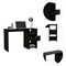 Homeroots 43" Black Computer Desk 403774 - alternate 1