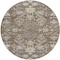 Homeroots 8' Brown Beige And Green Round Floral Washable Indoor Outdoor Area Rug 605451 - alternate 6