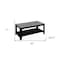 Homeroots Set of Three 42" Gray And Black Coffee Table With Shelf, 3PK 366098 - alternate 3