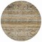 Homeroots 8' Brown Tan And Black Round Floral Washable Indoor Outdoor Area Rug 606178 - alternate 7