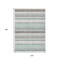 Homeroots 10' X 14' Teal Blue And Gray Striped Washable Indoor Outdoor Area Rug 632250 - alternate 3