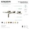 Kingston Brass Double-Handle Wall Mount Bathroom Faucet, Polished Nickel KS6126KL - alternate 3