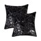 Homeroots Set of Two 18" Black and Silver Chevron Cowhide Throw Pillows with Glitter, 2PK 544581 - alternate 6