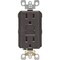 Leviton SmartlockPro Self-Test 15A Brown Residential Grade Rounded Corner 5-15R GFCI Outlet R10-GFNT1-00K - alternate 2