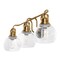 Jonathan Y Shirley 24" 3-light Farmhouse Industrial Metal LED Vanity Light w/Seeded Glass Globe Shades, Brass Go JYL7405B - alternate 8
