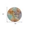 Homeroots 8' Copper Orange And Teal Blue Round Abstract Washable Indoor Outdoor Area Rug 581763 - alternate 7