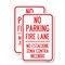 Signmission No Parking Fire Lane No Estacione Zona Contra Incendio, 18'' X 24'', Heavy Gauge Aluminum, 2PK A-1824-2PACK-23727 - alternate 1