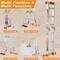 Wrightmaster 11 ft. Aluminum Multi-Position Ladder w/ Wheels and Stabilizer Bar, 330 lbs. Load Capacity, Orange ZOR-11FT-OR - alternate 4