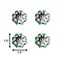 Homeroots 1.5" X 1.5" X 1.5" Hues Of White Green And Black Knobs, 8PK 321695 - alternate 4