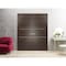Sartodoors Solid French Double Doors, Planum 0110 Chocolate Ash and Aluminum Strips, Wood Solid Panel Frame Tr PLANUM0110DD-CA-36 - alternate 1
