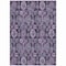 Homeroots 9' X 12' Eggplant Purple And Lavender Damask Washable Indoor Outdoor Area Rug 588164 - alternate 3