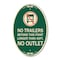 Signmission Driveway Sign No Trailers Beyond This Point L, 12 In X 18 In Architectural, Heavy Gauge Aluminum A-OV-G-1218-24126 - alternate 1