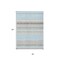 Homeroots 8' X 10' Sky Blue Gray And Beige Striped Washable Indoor Outdoor Area Rug 614836 - alternate 3