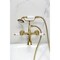 Kingston Brass 7-Inch Wall Mount Tub Faucet with Hand Shower, Brushed Brass CC545T7 - alternate 3