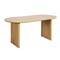 Homeroots 67" Natural Solid Wood Double Pedestal Base Oval Dining Table 712228 - alternate 4
