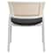Leisuremod Ervilla Dining Chair with White Powder Coated Steel Legs and Wicker Back, Black, 2PK ECW-20BL2 - alternate 5