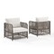Crosley Granite Bay 2-Piece Wicker Outdoor Chair Set CO6281ST-CR - alternate 1