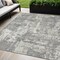 Homeroots 5' X 8' Gray And Ivory Abstract Washable Indoor Outdoor Area Rug 597969 - alternate 1