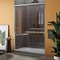 Fab Glass And Mirror Semi-Frameless Double Sliding Shower Door Sorrento Lux Series - Matte Black Finish Adjustable 5 SHSOL60X70MB - alternate 1