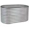 Homeroots 32in X 63in Silver Metal Oval Raised Garden Bed 668464 - alternate 1