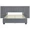 Homeroots Gray Tufted Velvet Upholstered Queen Bed Frame 590448 - alternate 1