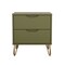 Manhattan Comfort Rockefeller 20" Nightstand in Olive Green, 2-Drawer 102GMC9 - alternate 1