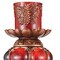 Homeroots 20" Bronze Brown And Red Floral Polyresin Tabletop Pillar Candle Holder With Candle 468328 - alternate 3