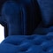 Homeroots Blue Velvet U Shaped Three Piece Sofa and Chaise Sectional With Toss Pillows 643891 - alternate 8