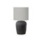 Monarch Specialties Lighting, 17"h, Table Lamp, Black Ceramic, Grey Shade, Contemporary I 9781 - alternate 1